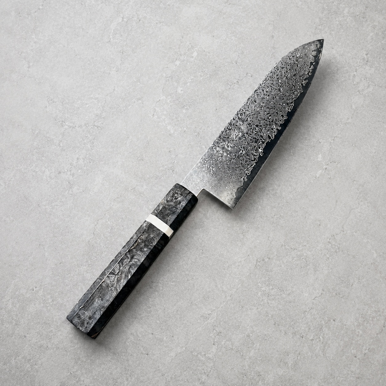 初心 Hatsukokoro 細氷 Saihyo SG2大馬士革 180mm 三德刀 綠色穩定木柄