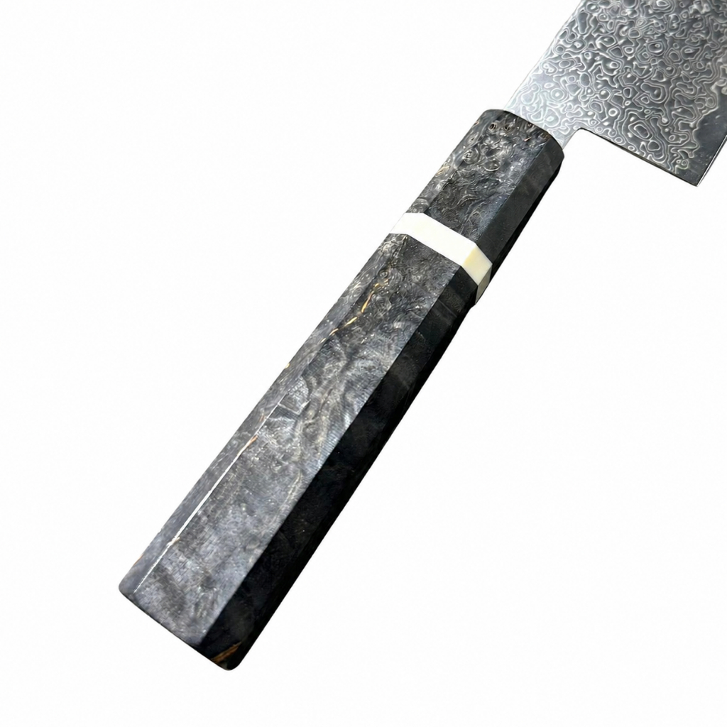 初心 Hatsukokoro 細氷 Saihyo SG2大馬士革 180mm 三德刀 綠色穩定木柄