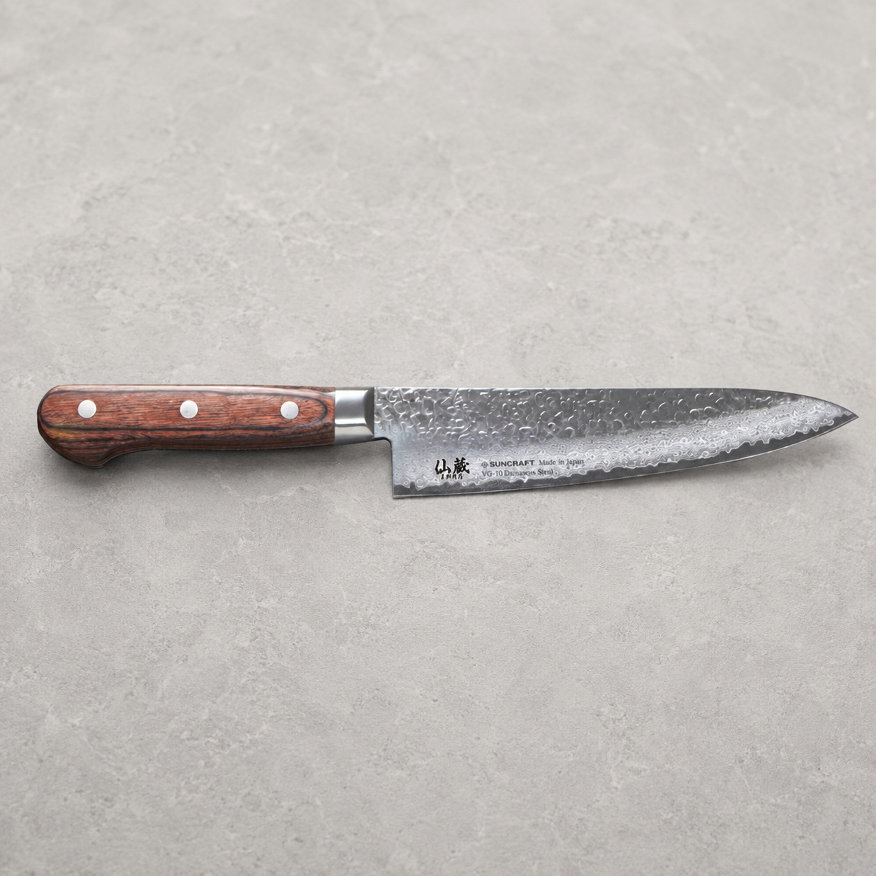 SUNCRAFT 仙藏 SENZO 鎚目 18/21cm 主廚刀 33層大馬士革|FT-02/3