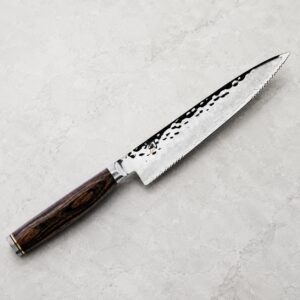 旬 SHUN Premier 槌目 165mm 鋸齒萬用刀 番茄刀｜TDM-0722