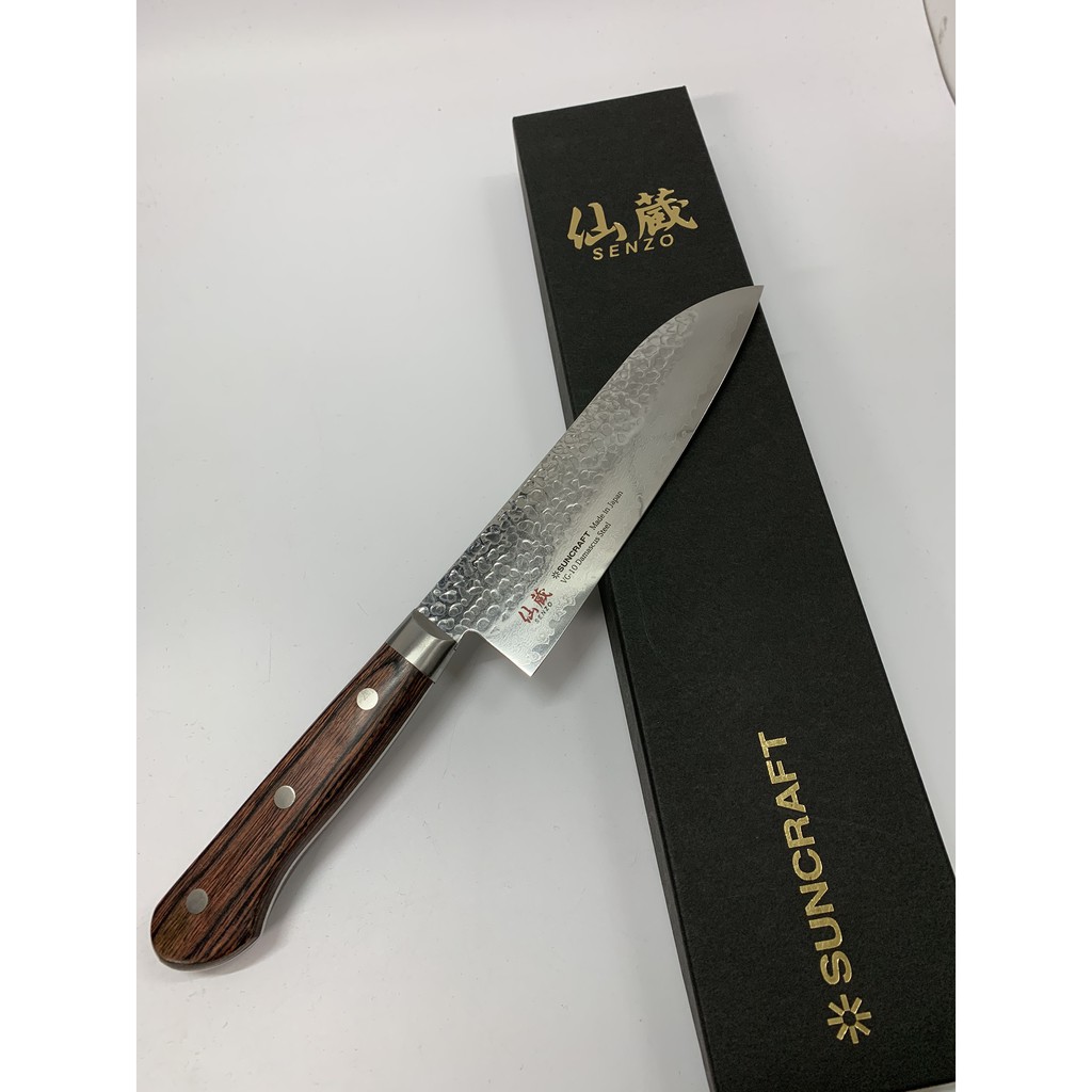 SUNCRAFT 仙藏 SENZO 鎚目 17cm 三德刀 33層大馬士革|FT-01